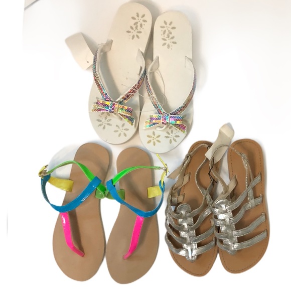 girls flip flops size 3